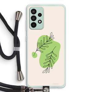 CaseCompany Beleaf in you: Samsung Galaxy A52s 5G Transparant Hoesje met koord