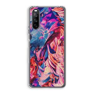 CaseCompany Pink Orchard: Sony Xperia 10 III Transparant Hoesje