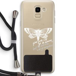 CaseCompany Good or bad: Samsung Galaxy J6 (2018) Transparant Hoesje met koord