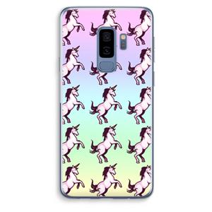 CaseCompany Musketon Unicorn: Samsung Galaxy S9 Plus Transparant Hoesje