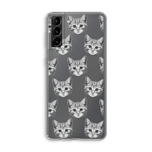CaseCompany Kitten: Samsung Galaxy S21 Plus Transparant Hoesje