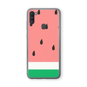 CaseCompany Watermeloen: Samsung Galaxy A11 Transparant Hoesje