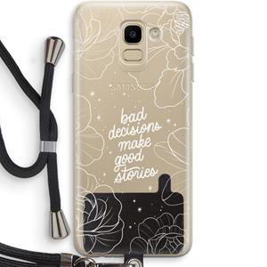 CaseCompany Good stories: Samsung Galaxy J6 (2018) Transparant Hoesje met koord