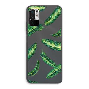 CaseCompany Lange bladeren: Xiaomi Redmi Note 10 5G Transparant Hoesje