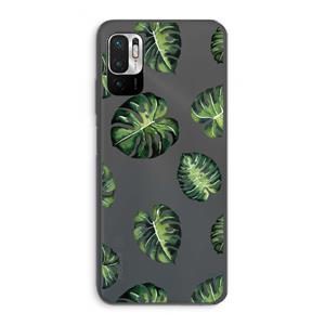 CaseCompany Tropische bladeren: Xiaomi Redmi Note 10 5G Transparant Hoesje