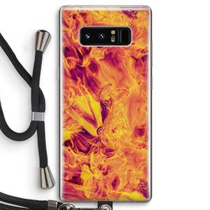 CaseCompany Eternal Fire: Samsung Galaxy Note 8 Transparant Hoesje met koord