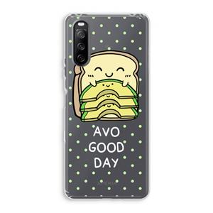 CaseCompany Avo Good Day: Sony Xperia 10 III Transparant Hoesje
