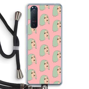 CaseCompany King Kylie: Sony Xperia 5 II Transparant Hoesje met koord