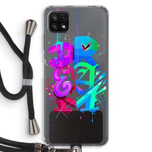 CaseCompany Dream: Samsung Galaxy A22 5G Transparant Hoesje met koord
