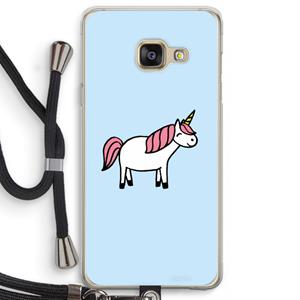 CaseCompany Eenhoorn: Samsung Galaxy A3 (2016) Transparant Hoesje met koord