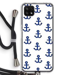 CaseCompany Ankers: Samsung Galaxy A22 5G Transparant Hoesje met koord