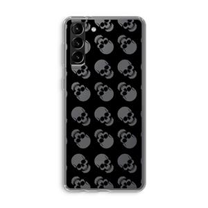 CaseCompany Musketon Skulls: Samsung Galaxy S21 Plus Transparant Hoesje