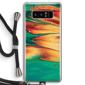 CaseCompany Green Inferno: Samsung Galaxy Note 8 Transparant Hoesje met koord