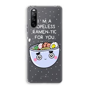 CaseCompany I'm A Hopeless Ramen-Tic For You: Sony Xperia 10 III Transparant Hoesje