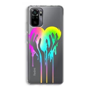 CaseCompany Hold My Heart: Xiaomi Redmi Note 10 Pro Transparant Hoesje