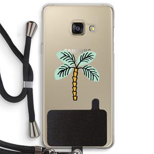 CaseCompany Palmboom: Samsung Galaxy A3 (2016) Transparant Hoesje met koord