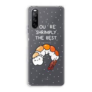 CaseCompany You're Shrimply The Best: Sony Xperia 10 III Transparant Hoesje
