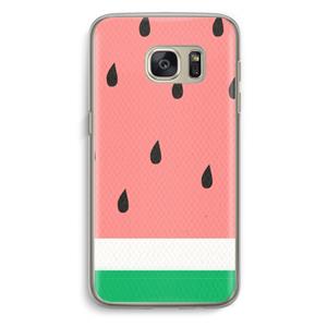 CaseCompany Watermeloen: Samsung Galaxy S7 Transparant Hoesje