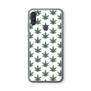 CaseCompany Weed: Samsung Galaxy A11 Transparant Hoesje