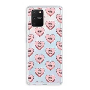 CaseCompany Chicks before dicks: Samsung Galaxy S10 Lite Transparant Hoesje