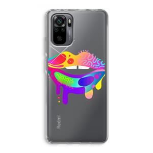 CaseCompany Lip Palette: Xiaomi Redmi Note 10 Pro Transparant Hoesje