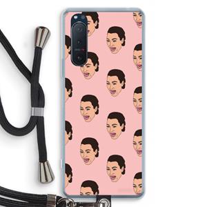CaseCompany Ugly Cry Call: Sony Xperia 5 II Transparant Hoesje met koord
