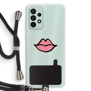 CaseCompany Kusje: Samsung Galaxy A52s 5G Transparant Hoesje met koord