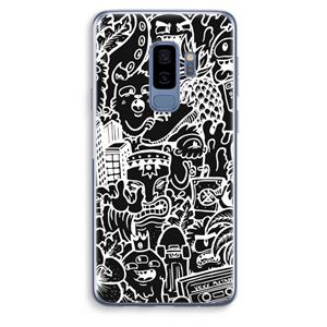 CaseCompany Vexx Black Mixtape: Samsung Galaxy S9 Plus Transparant Hoesje