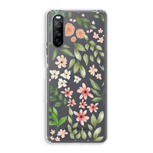 CaseCompany Botanical sweet flower heaven: Sony Xperia 10 III Transparant Hoesje