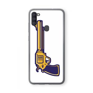 CaseCompany Pew Pew Pew: Samsung Galaxy A11 Transparant Hoesje