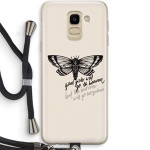 CaseCompany Good or bad: Samsung Galaxy J6 (2018) Transparant Hoesje met koord