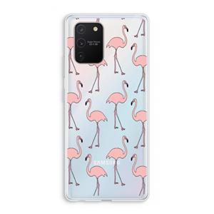 CaseCompany Anything Flamingoes: Samsung Galaxy S10 Lite Transparant Hoesje