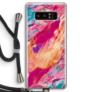 CaseCompany Pastel Echoes: Samsung Galaxy Note 8 Transparant Hoesje met koord