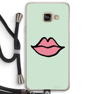 CaseCompany Kusje: Samsung Galaxy A3 (2016) Transparant Hoesje met koord