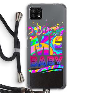 CaseCompany Touch Me: Samsung Galaxy A22 5G Transparant Hoesje met koord