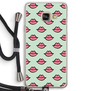 CaseCompany Lipjes: Samsung Galaxy A3 (2016) Transparant Hoesje met koord