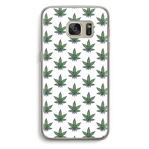 CaseCompany Weed: Samsung Galaxy S7 Transparant Hoesje
