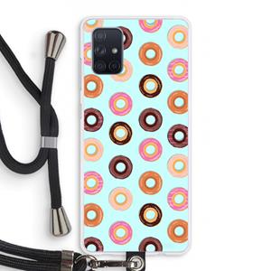 CaseCompany Donuts: Samsung Galaxy A71 Transparant Hoesje met koord