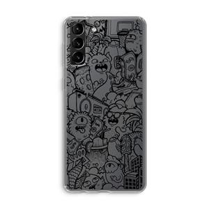 CaseCompany Vexx Black City : Samsung Galaxy S21 Plus Transparant Hoesje