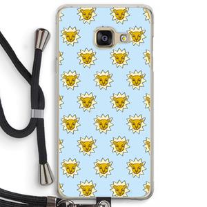 CaseCompany Leeuwenkoppen: Samsung Galaxy A3 (2016) Transparant Hoesje met koord