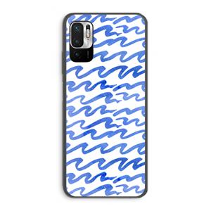 CaseCompany Blauwe golven: Xiaomi Redmi Note 10 5G Transparant Hoesje