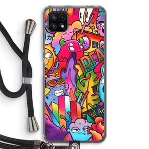 CaseCompany Dreams: Samsung Galaxy A22 5G Transparant Hoesje met koord