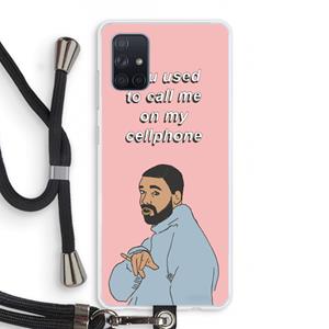 CaseCompany Hotline bling: Samsung Galaxy A71 Transparant Hoesje met koord