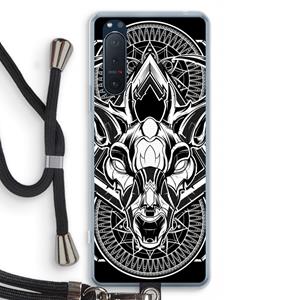 CaseCompany Oh Deer: Sony Xperia 5 II Transparant Hoesje met koord