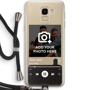 CaseCompany Music Player: Samsung Galaxy J6 (2018) Transparant Hoesje met koord