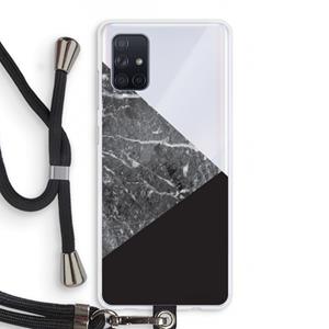 CaseCompany Combinatie marmer: Samsung Galaxy A71 Transparant Hoesje met koord