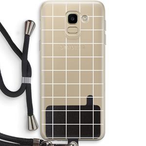 CaseCompany Rooster 2: Samsung Galaxy J6 (2018) Transparant Hoesje met koord