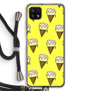 CaseCompany Isjes: Samsung Galaxy A22 5G Transparant Hoesje met koord