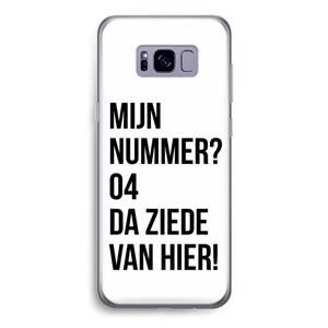 CaseCompany Da ziede van hier: Samsung Galaxy S8 Transparant Hoesje