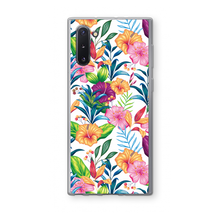 CaseCompany Tropisch 2: Samsung Galaxy Note 10 Transparant Hoesje